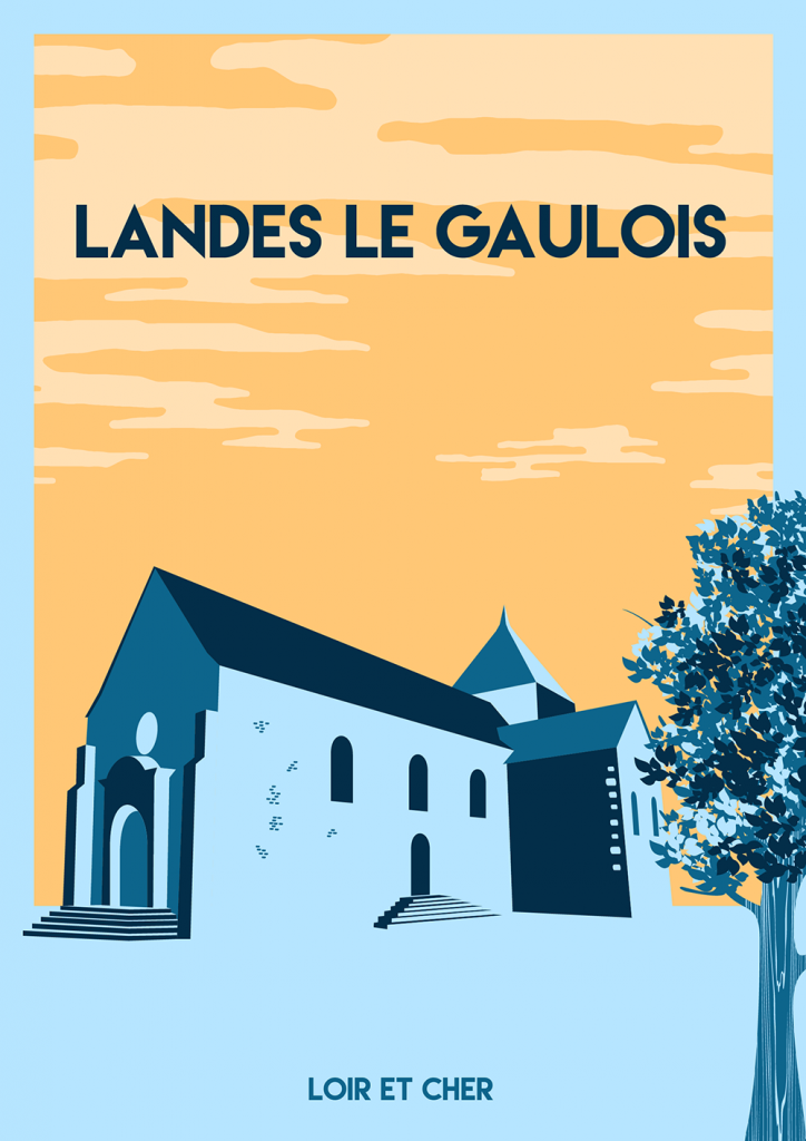 léo badiali carte postale landes le gaulois 41 église