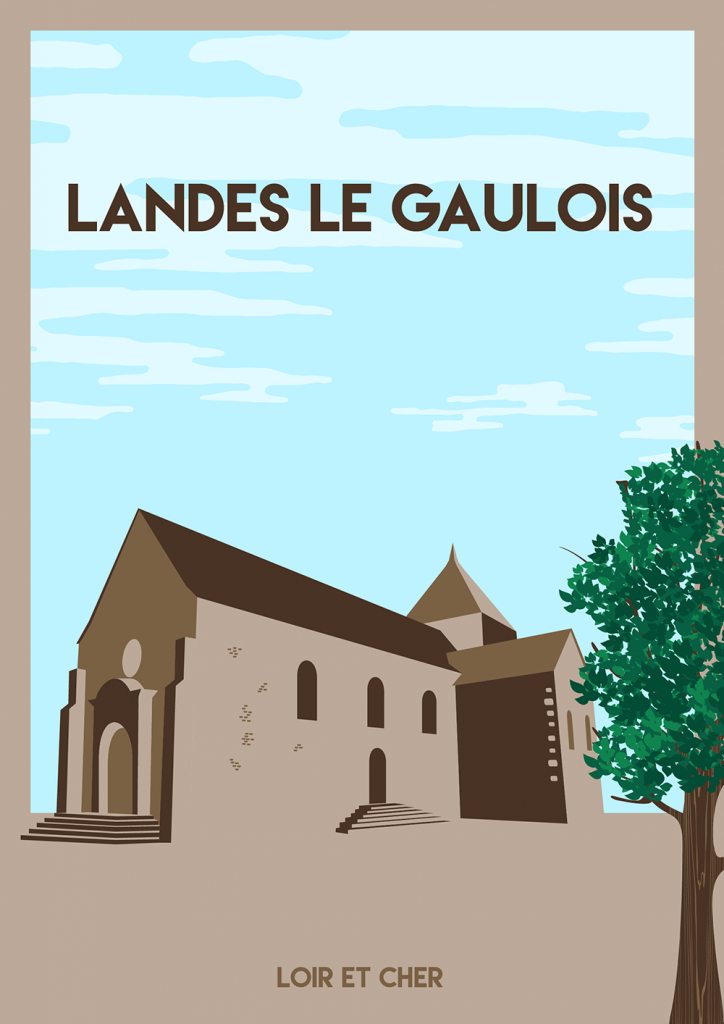 léo badiali carte postale landes le gaulois 41 église