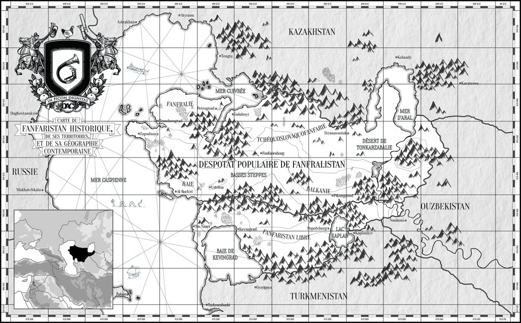 léo badiali illustration cartographie fictive fanfaristan fanfare des durs a cuivre 1000p